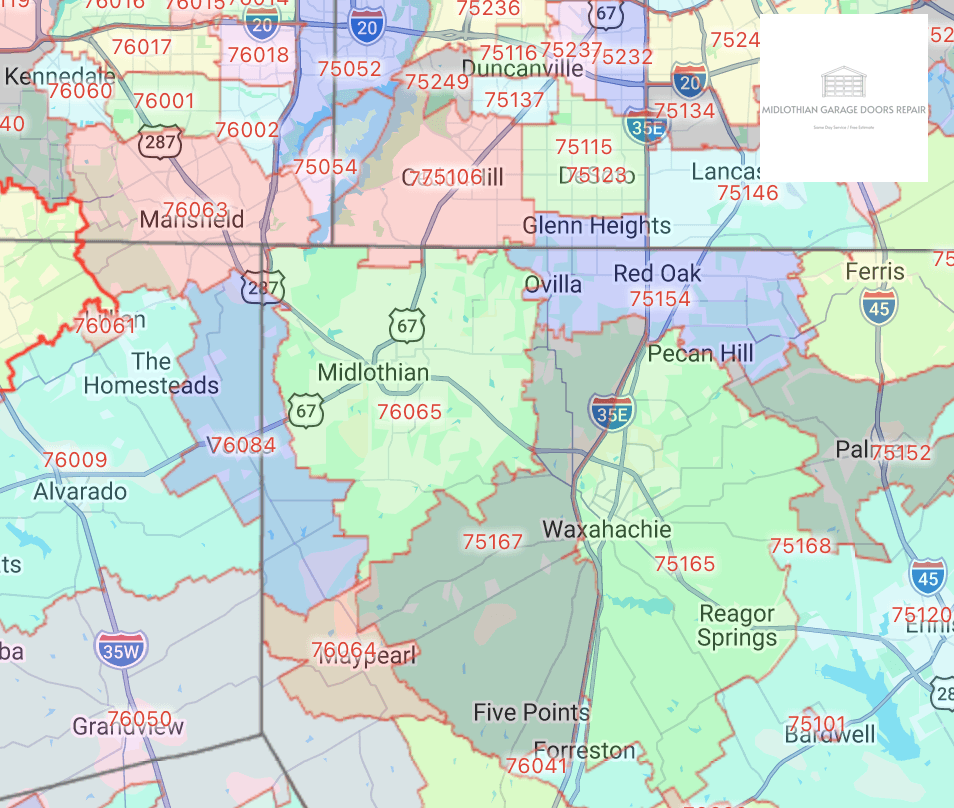 midlothian-Texas-map